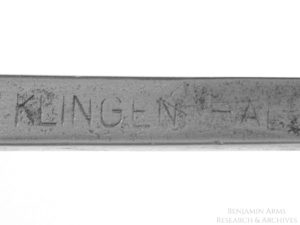 Klingenthal fencing sword makers mark