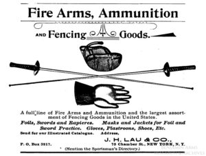 J. H. Lau & Co. fencing equipment advertisement
