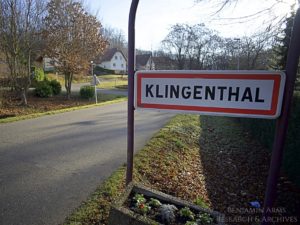 Klingenthal France city sign