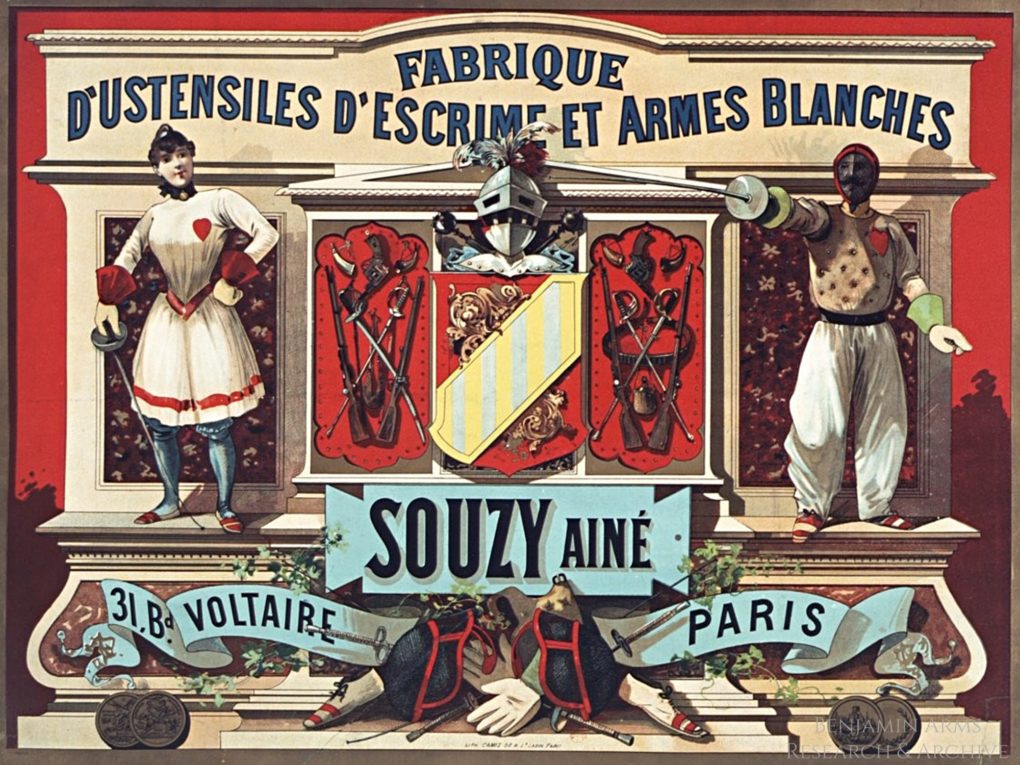 Souzy Paris Fencing Postcard