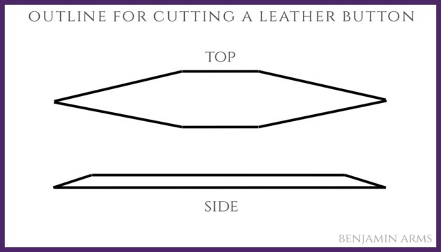 Cut outline for a leather foil button