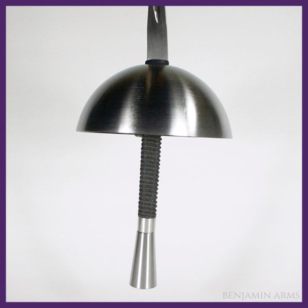 Large guard and conical pommel on French epee